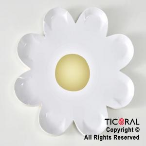 PLATO FLOR MARGARITA CON STAMPING X 10 UNIDADES x 1